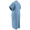 Large size women's denim collar short sleeved zipper mid length dress