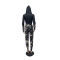 Fashionable and casual sports printed long sleeved pants set with zipper and hooded two-piece set