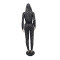 Casual temperament long sleeved long pants printed suit hooded zipper sweatshirt two-piece set