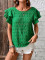 Spring and summer new round neck double ruffle sleeves casual top for women