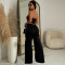 Fashion women's solid color sleeveless two-piece set new style