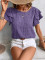 Spring and summer new round neck double ruffle sleeves casual top for women