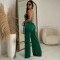 Fashion women's solid color sleeveless two-piece set new style