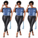 Versatile slim fit jacket, vest top, one shoulder T-shirt top, denim jacket