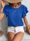 Spring and summer new round neck double ruffle sleeves casual top for women