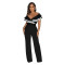 Fashion women's sleeveless deep V-jumpsuit solid color new style