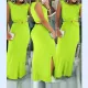 Tight slit knitted long hollow side seam casual dress