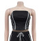 Fashion women's solid color sleeveless two-piece set new style