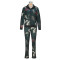 Autumn and winter women's top zipper placket half high collar long sleeved pants casual set