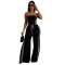 Fashion women's solid color sleeveless two-piece set new style