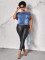 Versatile slim fit jacket, vest top, one shoulder T-shirt top, denim jacket