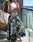 Fashionable retro printed high waisted wide leg pants, casual loose women's pants