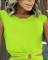 Tight slit knitted long hollow side seam casual dress