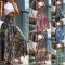 Fashionable retro printed high waisted wide leg pants, casual loose women's pants