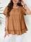 New women's solid color round neck ruffled hem short sleeved top   8 COLORS