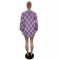 Color blocking plaid sweater casual loose lantern sleeve knitted cardigan