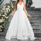 Strap V-neck new large skirt solid color Amazon elegant slim fit sleeveless wedding dress