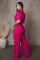 Personalized line splicing short sleeved sports fitness jumpsuit