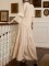 New V-neck solid color dress, long skirt