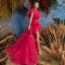 Tailored banquet slim fit hip hugging evening gown two-piece set