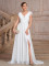 Summer velvet collar chiffon slit elegant slim fit banquet women's evening dress