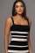 Sexy and fashionable striped shoulder strap one neck strapless dress
