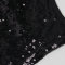 Single shoulder long sleeved slit waist bag and hip sequin dress