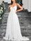Strap V-neck new large skirt solid color Amazon elegant slim fit sleeveless wedding dress