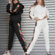 Autumn and Winter New Fashionable Embossed Zipper Hoodie Set