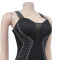 Fashionable women's suspender hot stamping medium long dress new