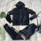 Autumn and Winter New Fashionable Embossed Zipper Hoodie Set