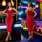 Fashionable women's suspender hot stamping medium long dress new