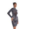 Fashion women's V-neck long sleeved short dress long skirt new