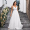 New solid color sequin suspender V-neck European and American elegant backless slim fit chiffon banquet evening dress