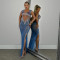 ashionable and sexy mesh rhinestone dress with transparent sleeveless slim fit long skirt