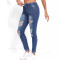 Fashionable slim fit trend solid color denim shorts