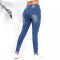 Fashionable slim fit trend solid color denim shorts