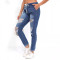 Fashionable slim fit trend solid color denim shorts