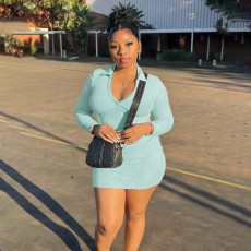 New waist bag and hip slimming retro fashion short skirt