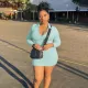 New waist bag and hip slimming retro fashion short skirt