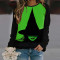 Halloween fashion round neck long sleeved printed casual T-shirt sweatshirt