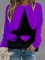 Halloween fashion round neck long sleeved printed casual T-shirt sweatshirt
