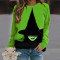 Halloween fashion round neck long sleeved printed casual T-shirt sweatshirt