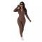 New milk silk fleece casual zipper sports jumpsuit