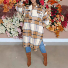 Checkered shirt, long sleeved long sleeved thin jacket