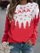 Halloween fashion round neck long sleeved printed casual T-shirt sweatshirt