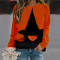 Halloween fashion round neck long sleeved printed casual T-shirt sweatshirt