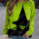 Halloween fashion round neck long sleeved printed casual T-shirt sweatshirt