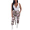 Fashionable classic work pants with multiple pockets camouflage work pants and waist belt