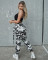 Fashionable classic work pants with multiple pockets camouflage work pants and waist belt